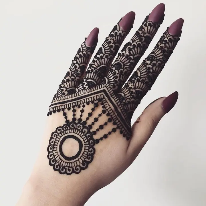 Royal Finger Mehndi Design Front Hand - Thebestfashion.co