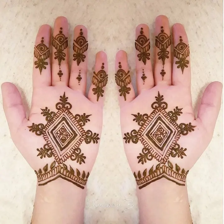 Simple Mehndi Design Front Hand Royal Collection