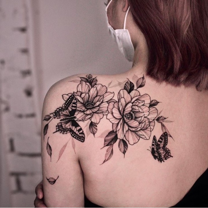 sommerfugl tatovering