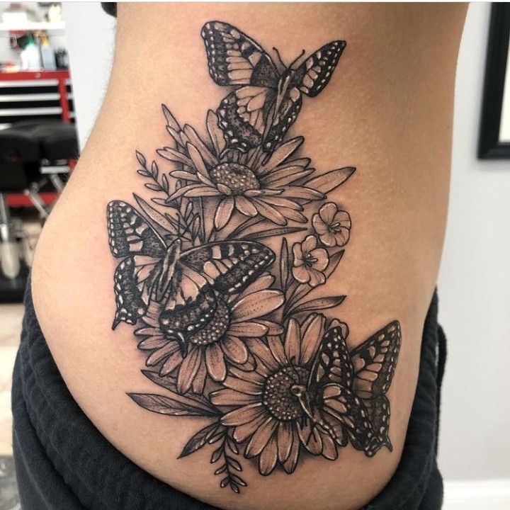 vlinder tatoeëermerk